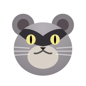 A masked raccoon